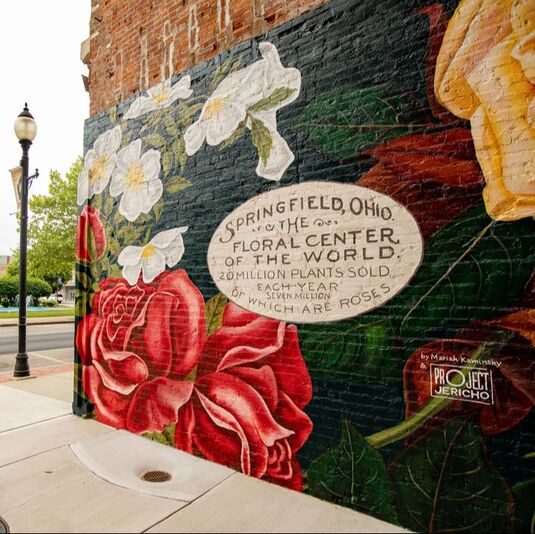 Floral Mural in Springfield, OH